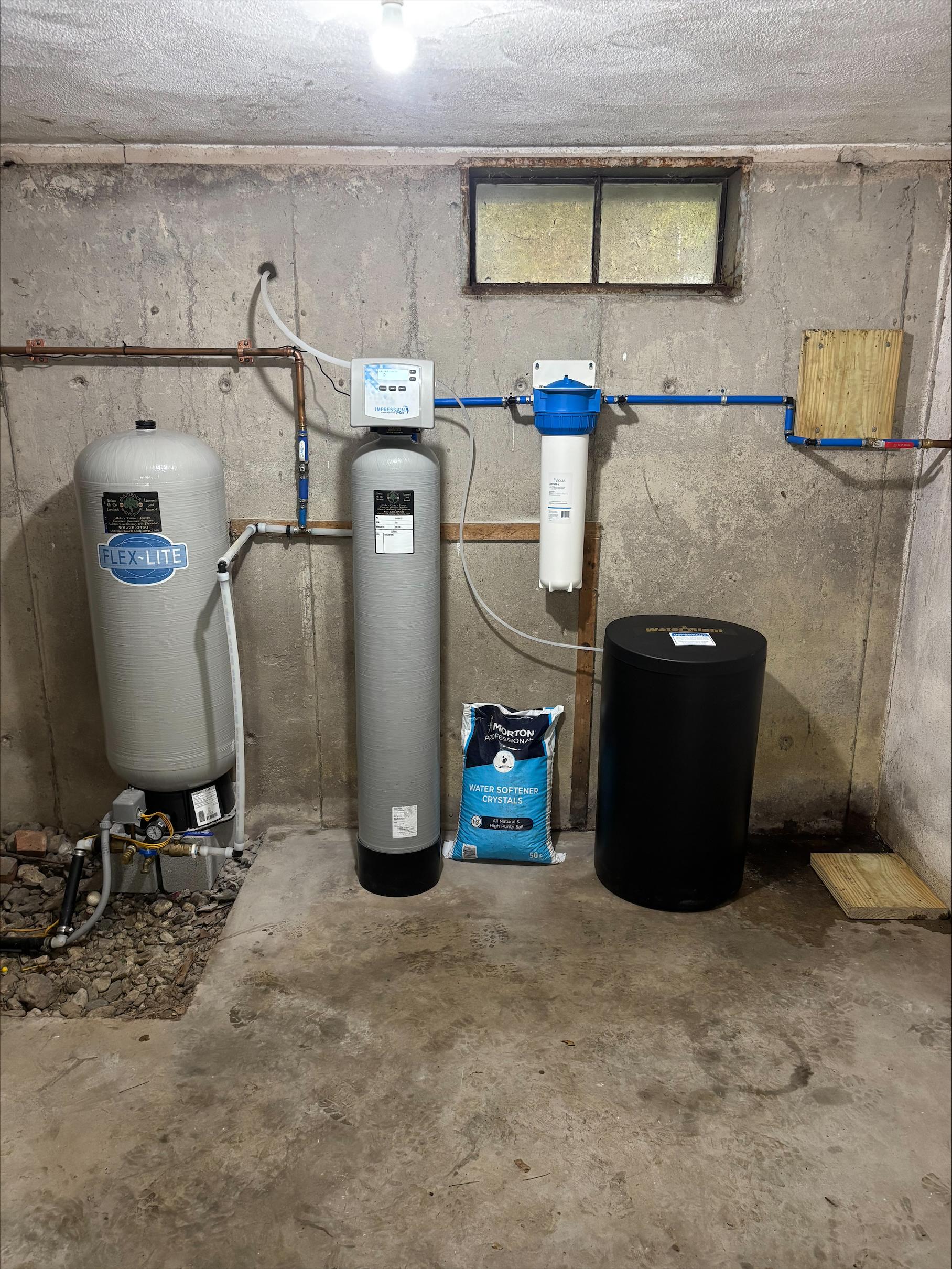 Private water system installation